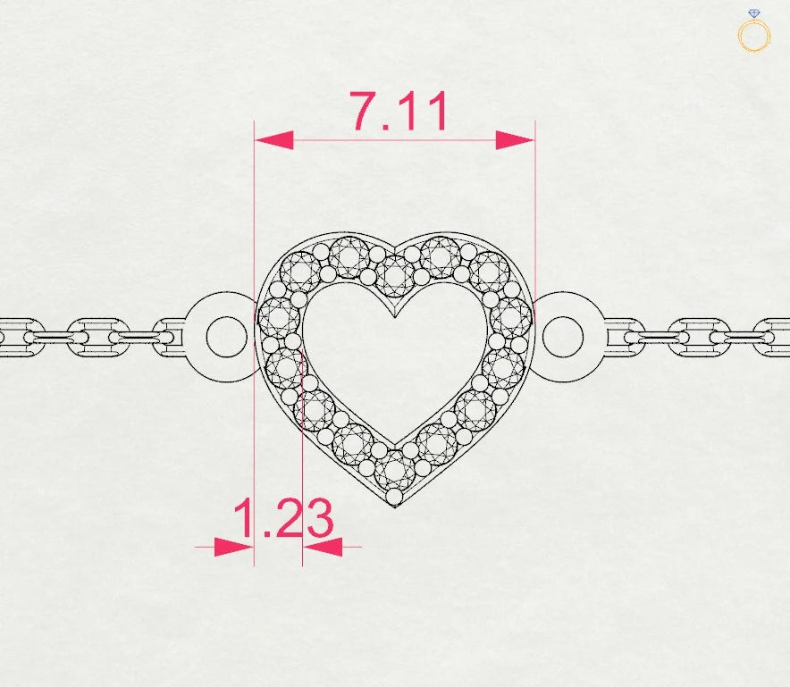 Minimalismus-Armband (Rund), 0.07 ct — 105-10005