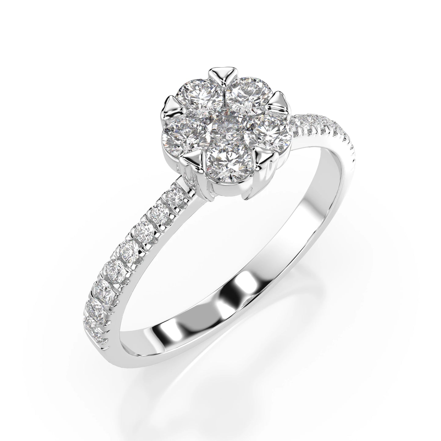 Illusion-Ring (Rund), 0.1 ct — 101-10015/4(3.0)