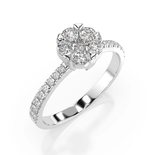 Illusion-Ring (Rund), 0.1 ct — 101-10015/4(3.0)