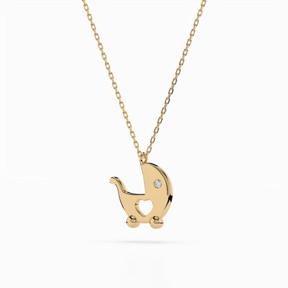 Minimalismus-Halskette (Rund), 0.01 ct — 104-10029