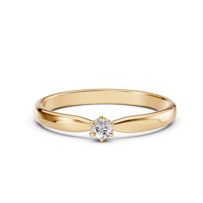 Solitär-Ring (Rund), 0.1 ct — 101-10040(3.0)