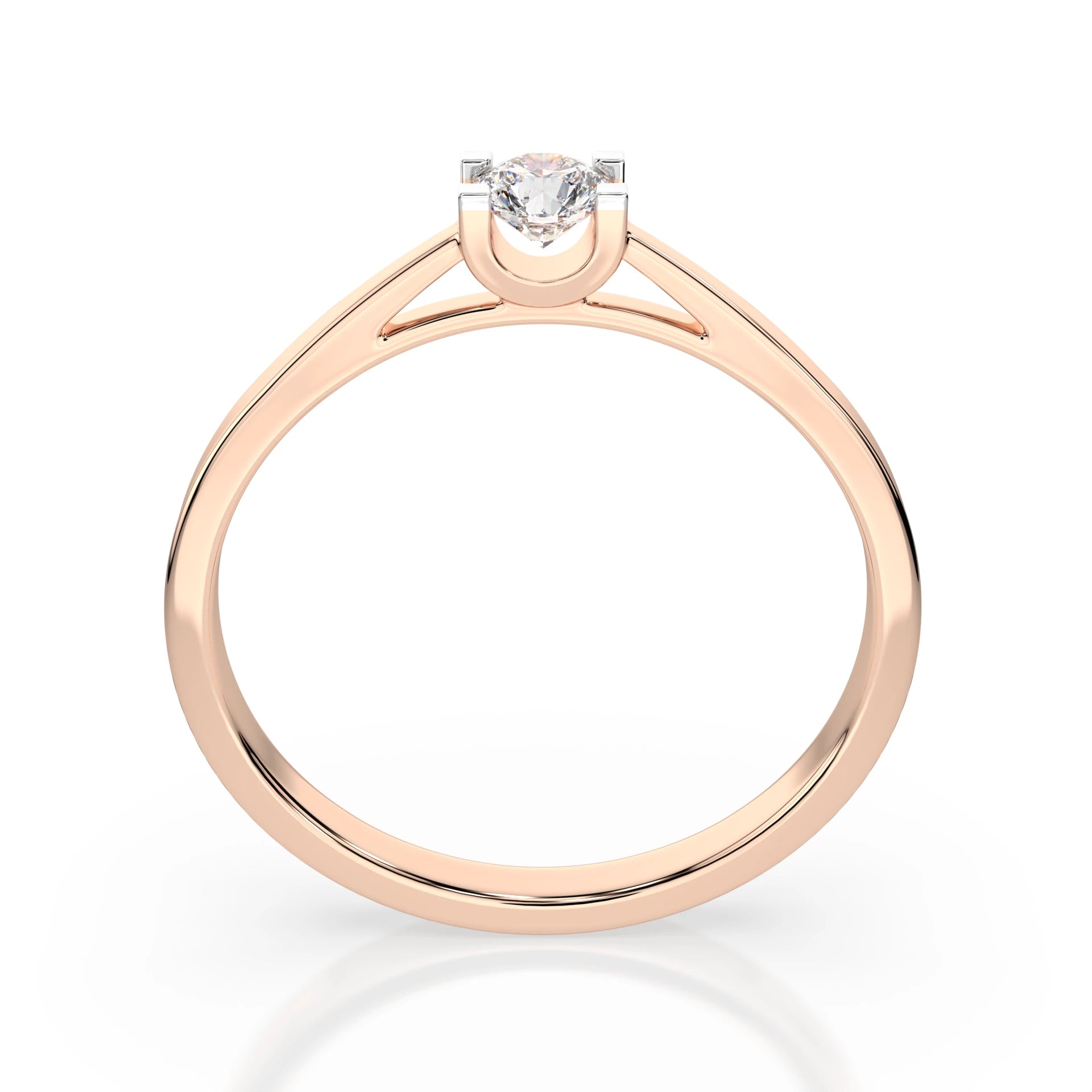 Solitär-Ring (Rund), 0.15 ct — 101-10020(3.4)