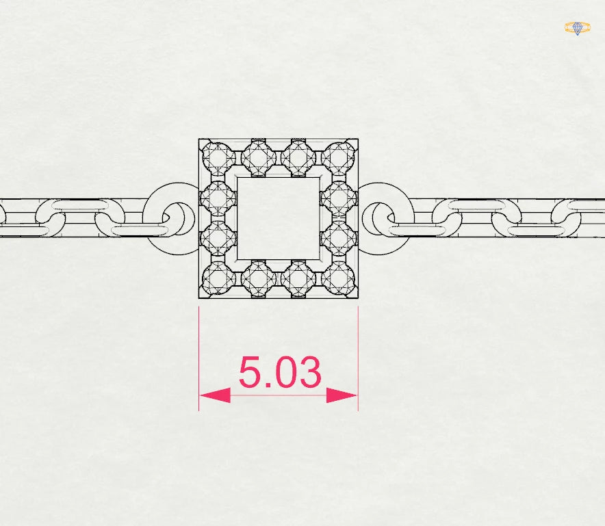 Minimalismus-Armband (Rund), 0.06 ct — 105-10016