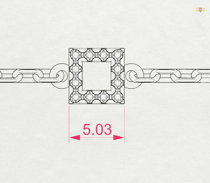 Minimalismus-Armband (Rund), 0.06 ct — 105-10016