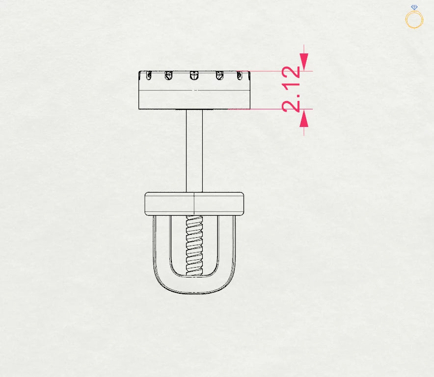 Minimalismus-Ohrringe (Rund), 0.16 ct — 102-10055