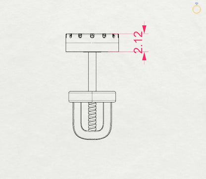 Minimalismus-Ohrringe (Rund), 0.16 ct — 102-10055