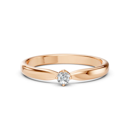 Solitär-Ring (Rund), 0.1 ct — 101-10041(3.0)