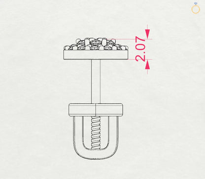 Illusion-Ohrringe (Rund), 0.16 ct — 102-10072