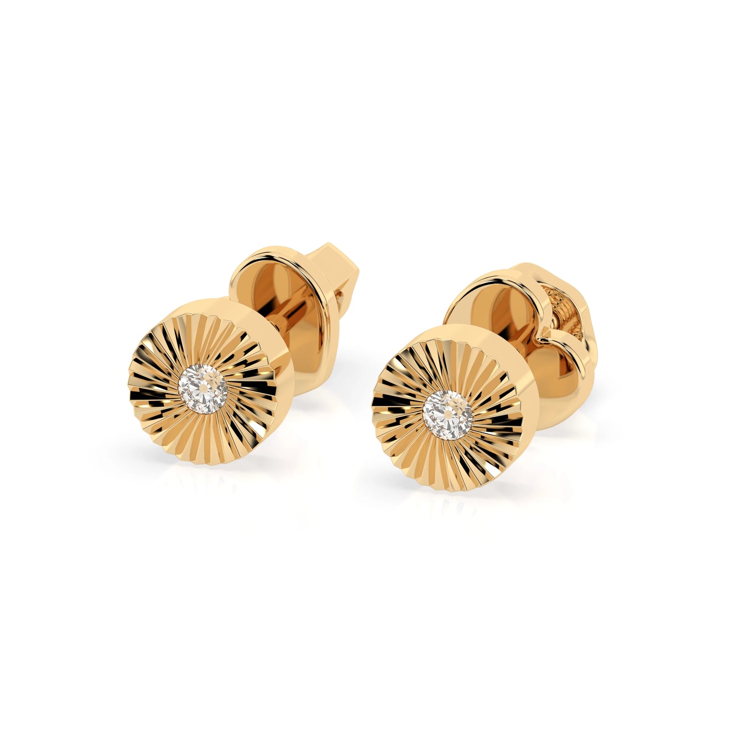 Minimalismus-Ohrringe (Rund), 0.04 ct — 102-10049