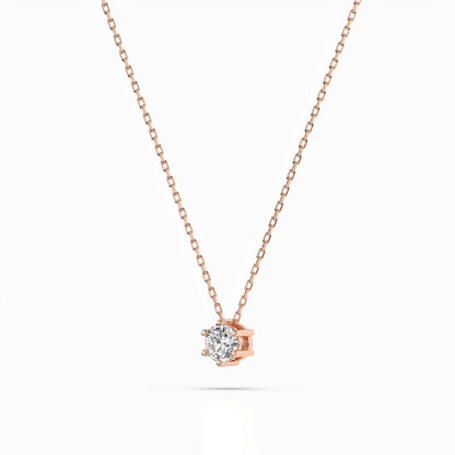 Solitär-Halskette (Rund), 0.15 ct — 104-10003(3.4)