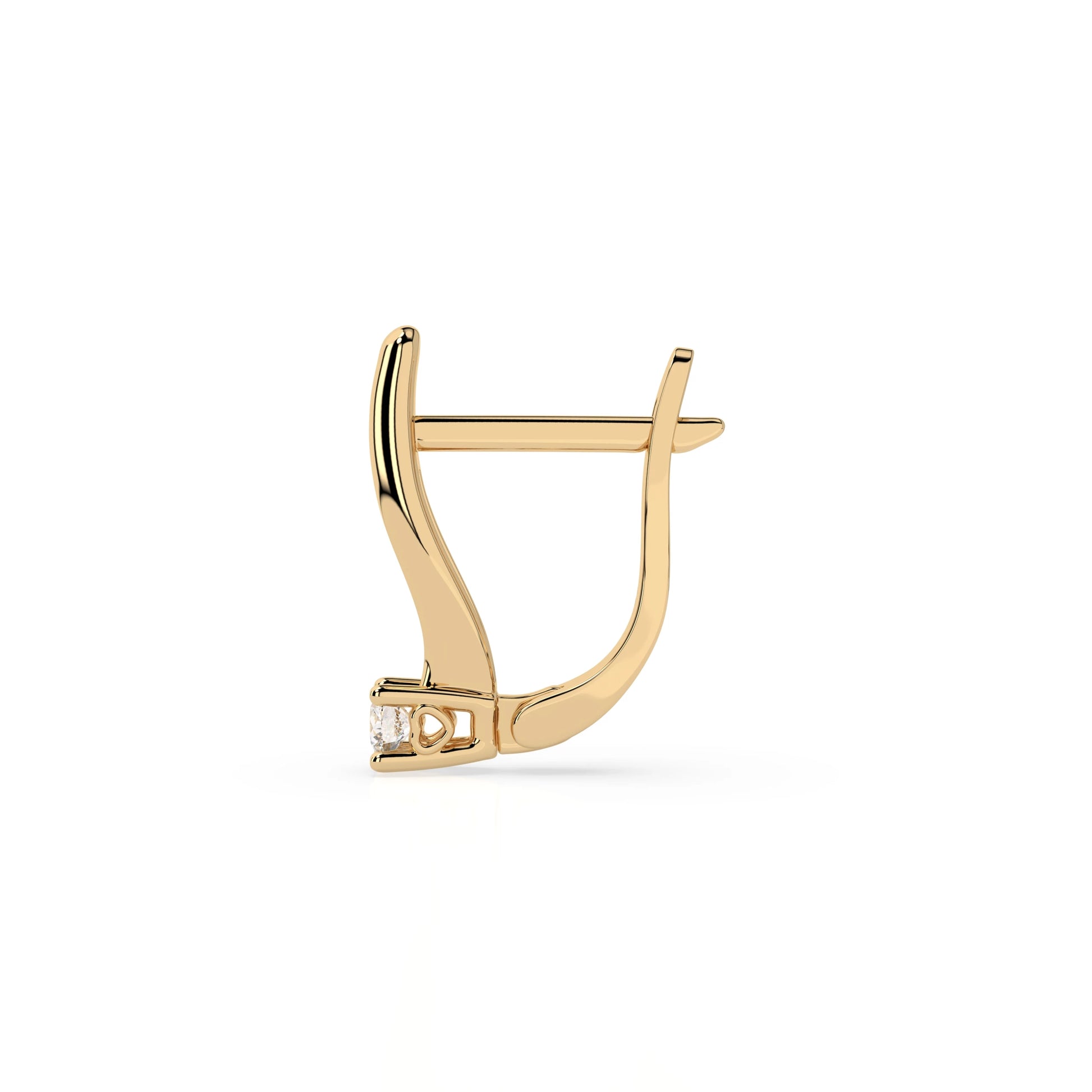 Solitär-Ohrringe mit englischem Verschluss (Rund), 0.12 ct — 102-10035(2.5)