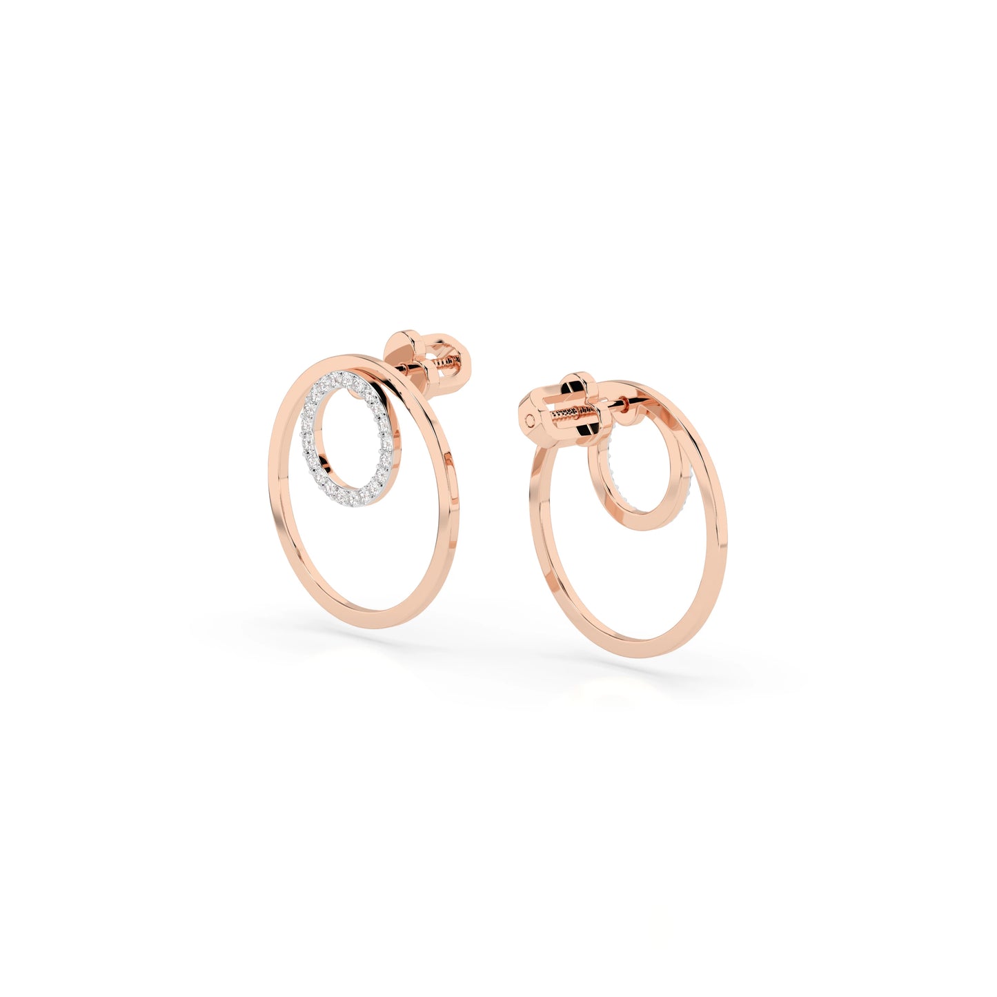 Minimalismus-Ohrringe (Rund), 0.25 ct — 102-10165