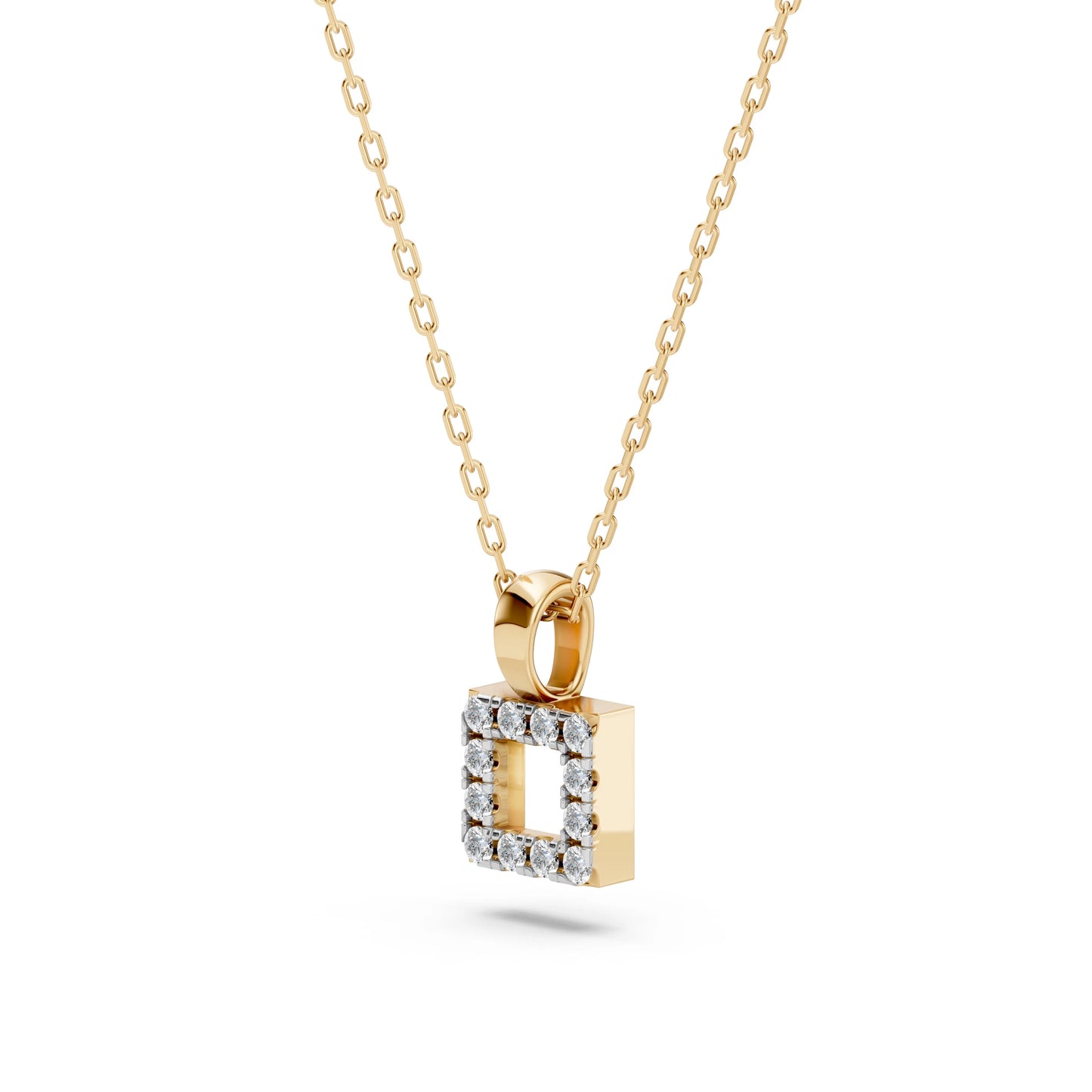 Minimalismus-Halskette (Rund), 0.06 ct — 104-10079