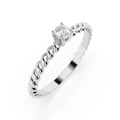 Solitär-Ring (Rund), 0.08 ct — 101-10038(2.7)