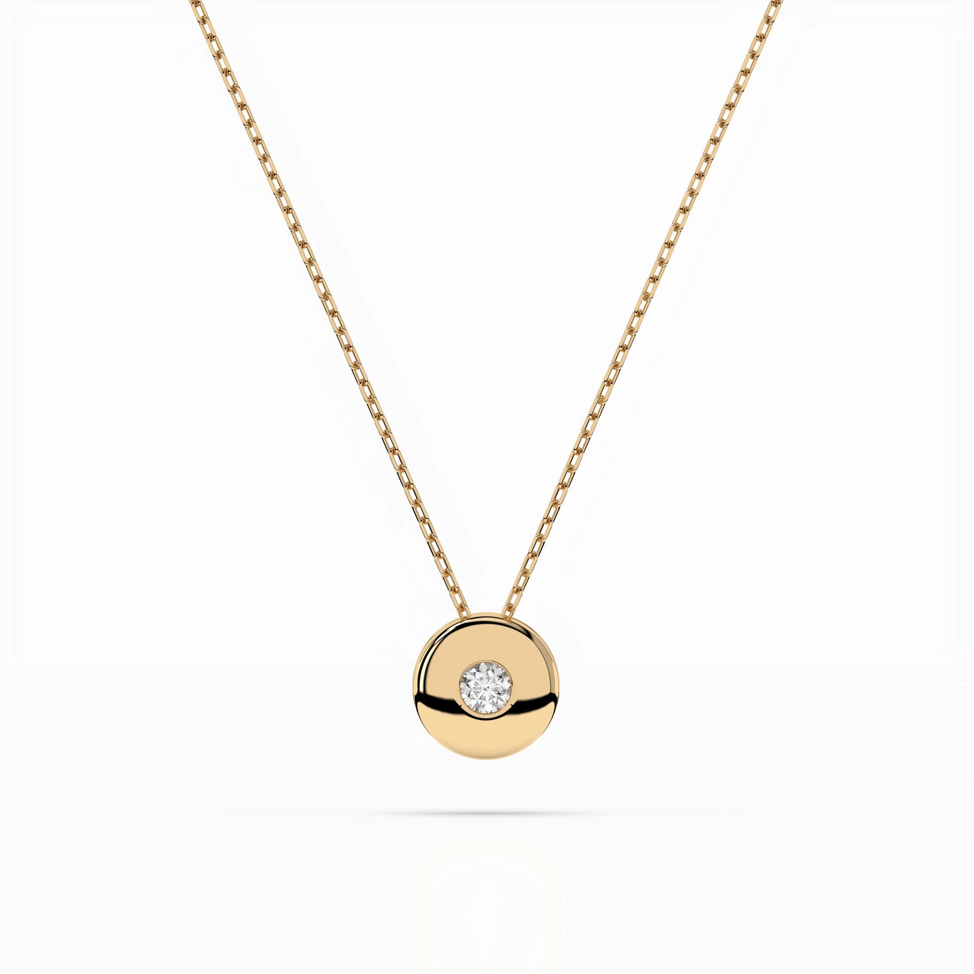 Solitär-Halskette (Rund), 0.04 ct — 104-10015(2.2)