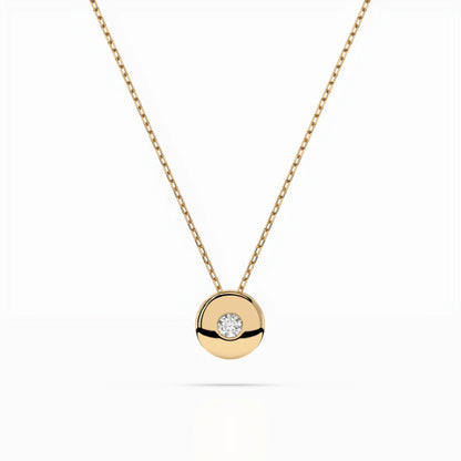 Solitär-Halskette (Rund), 0.04 ct — 104-10015(2.2)