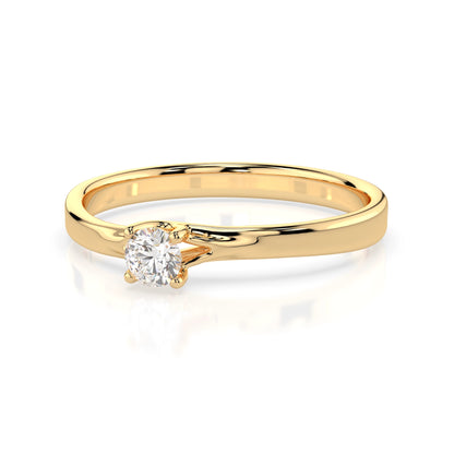 Solitär-Ring (Rund), 0.1 ct — 101-10014(3.0)