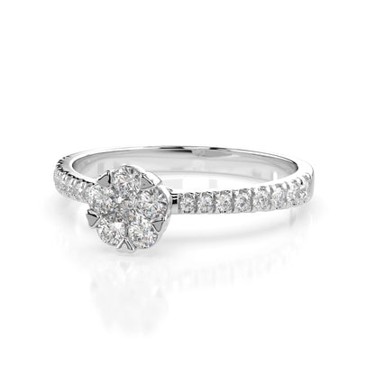 Illusion-Ring (Rund), 0.03 ct — 101-10015/4(2.0)