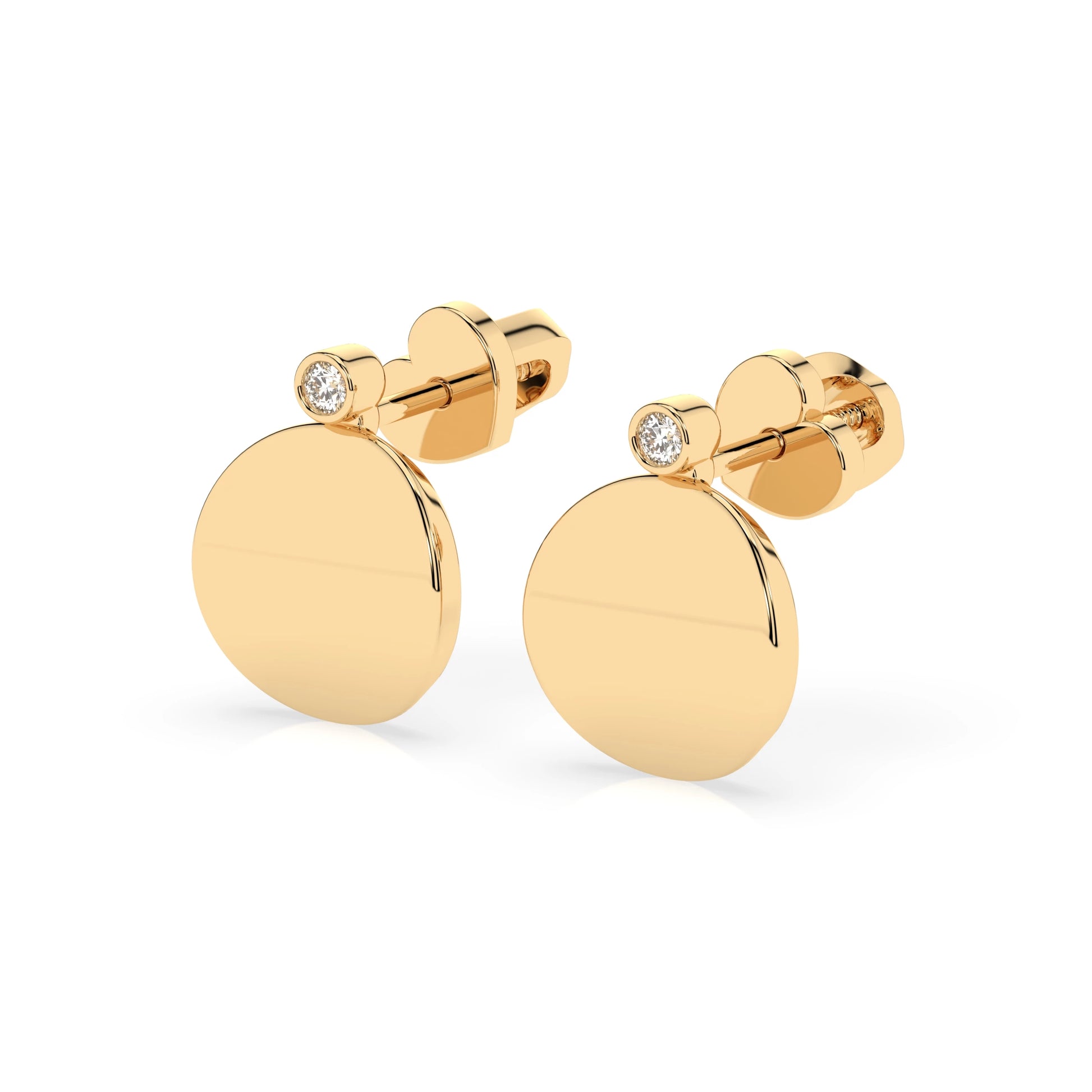 Minimalismus-Ohrringe (Rund), 0.04 ct — 102-10067
