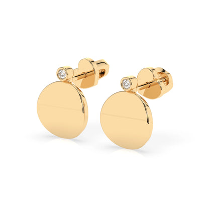 Minimalismus-Ohrringe (Rund), 0.04 ct — 102-10067