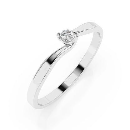 Solitär-Ring (Rund), 0.04 ct — 101-10032(2.2)