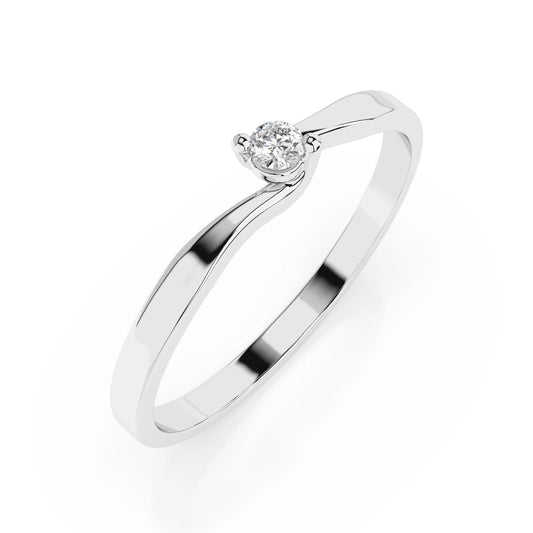 Solitär-Ring (Rund), 0.04 ct — 101-10032(2.2)