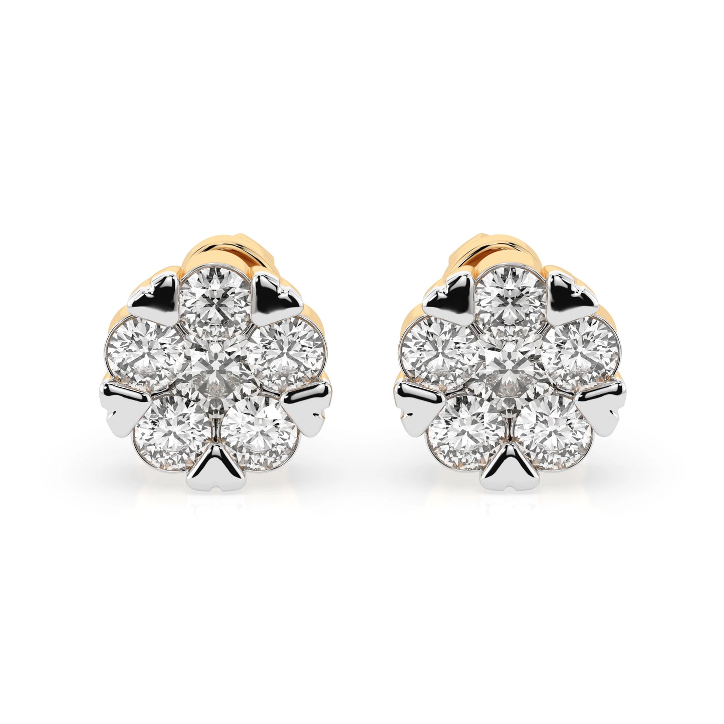 Illusion-Ohrringe (Rund), 0.2 ct — 102-10015/2(3.0)