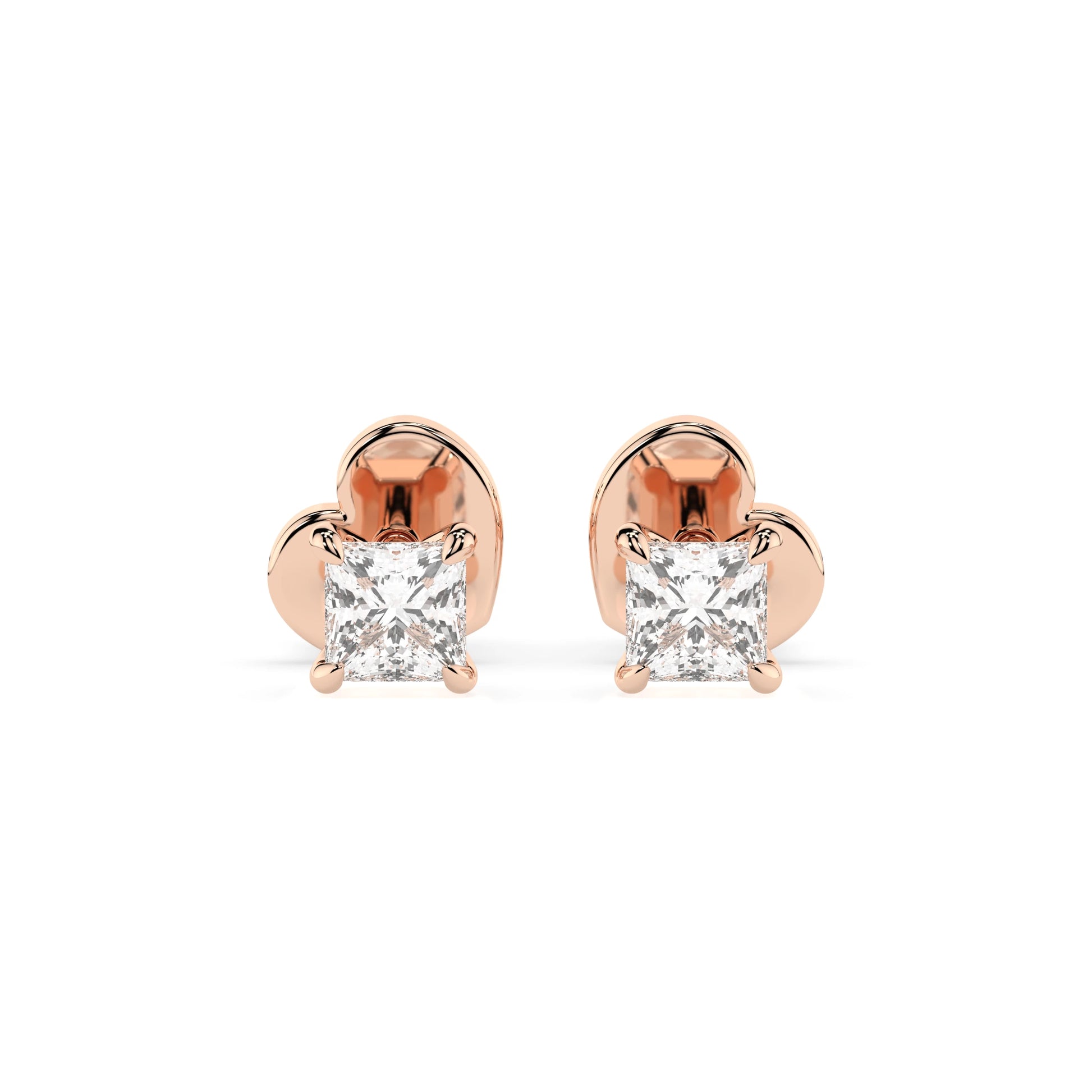 Solitär-Schmetterling-Ohrringe (Prinzess), 0.34 ct — 102-10113(3.0)PR