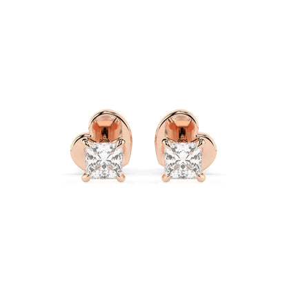 Solitär-Schmetterling-Ohrringe (Prinzess), 0.34 ct — 102-10113(3.0)PR
