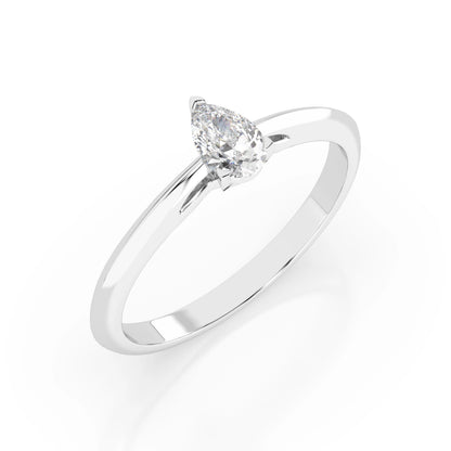Solitär-Ring (Tropfen), 0.3 ct — 101-10190(0.30)PAR