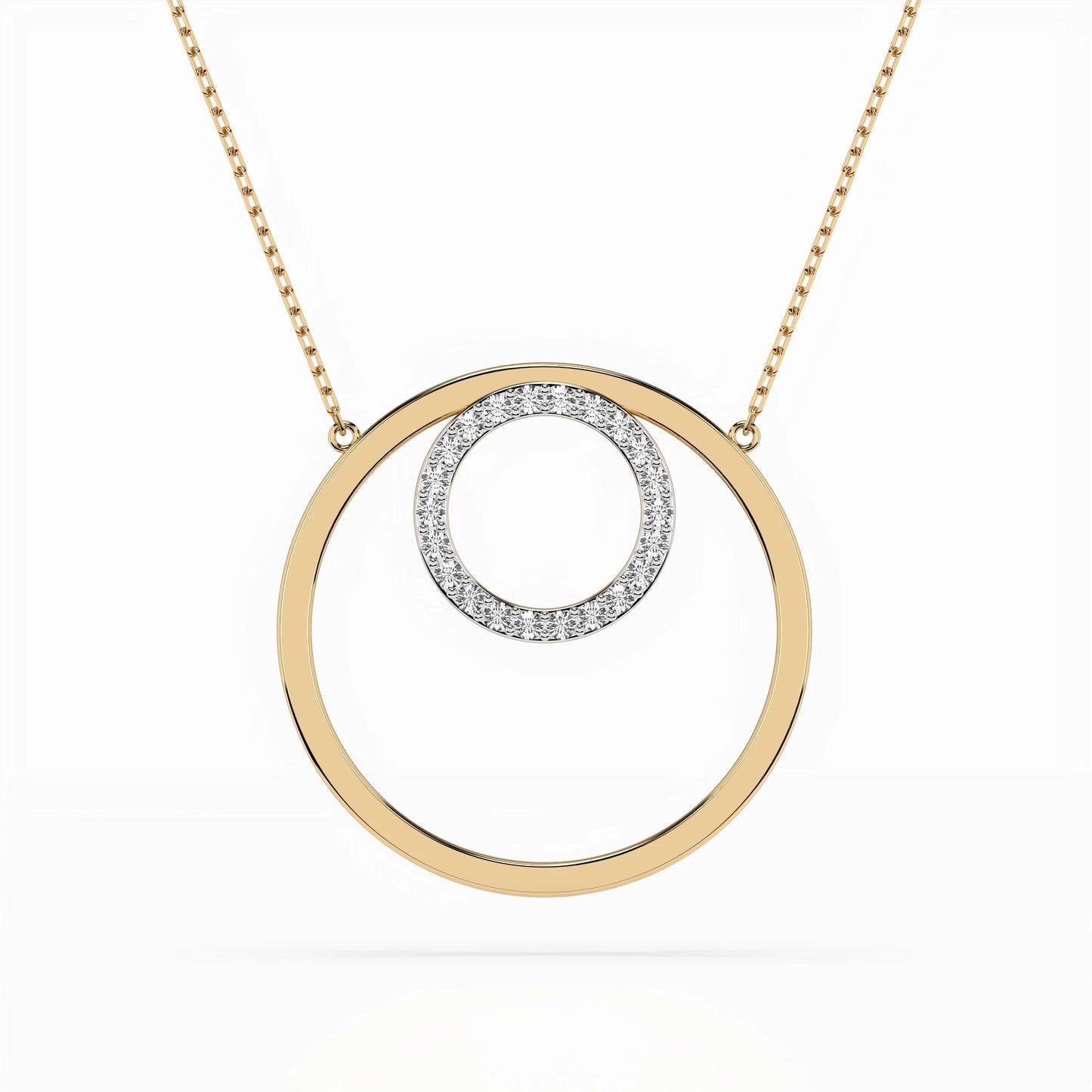 Minimalismus-Halskette (Rund), 0.13 ct — 104-10054