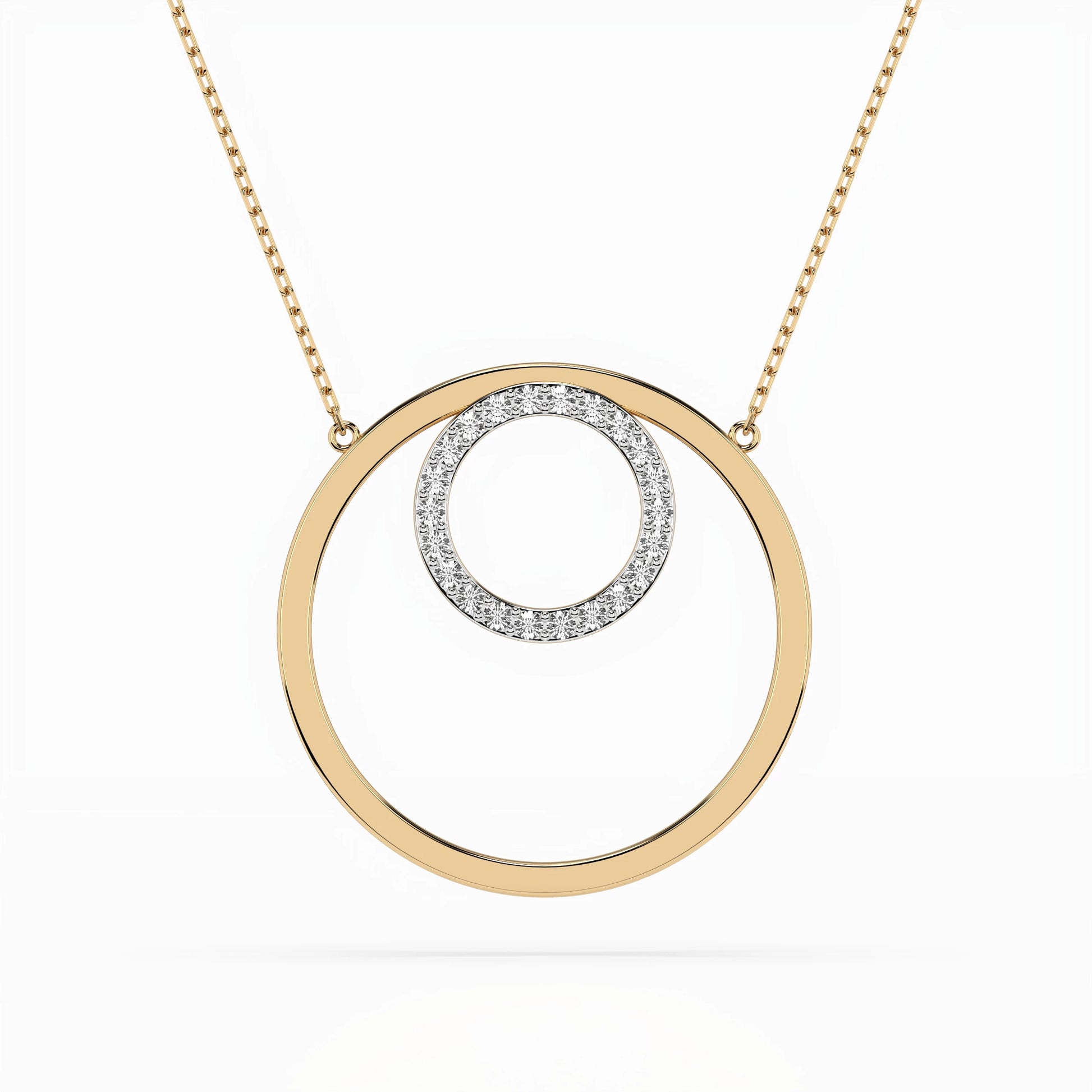 Minimalismus-Halskette (Rund), 0.13 ct — 104-10054