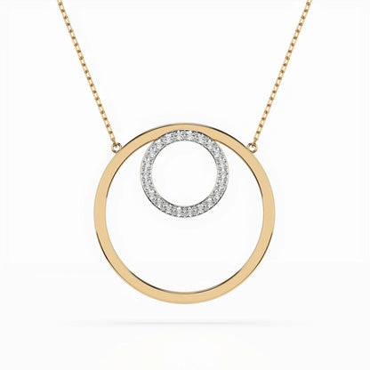 Minimalismus-Halskette (Rund), 0.13 ct — 104-10054