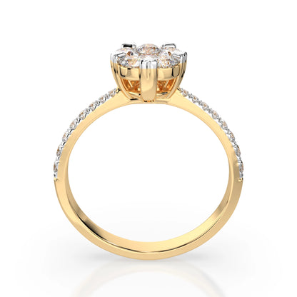 Illusion-Ring (Rund), 0.15 ct — 101-10015/4(3.4)