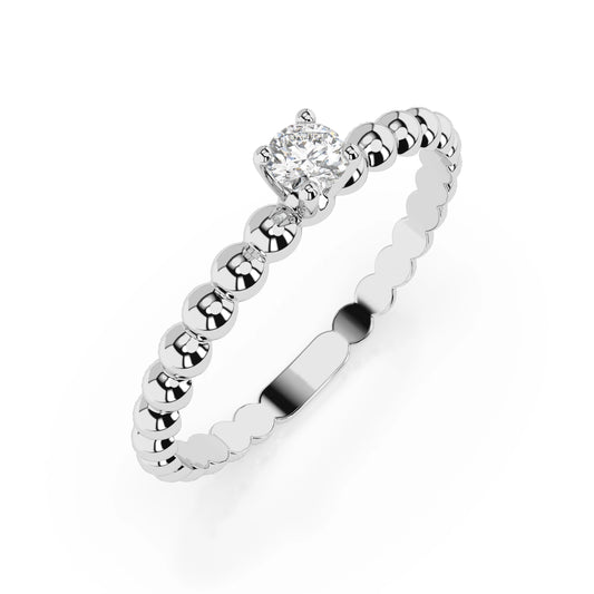 Solitär-Ring (Rund), 0.08 ct — 101-10039(2.7)