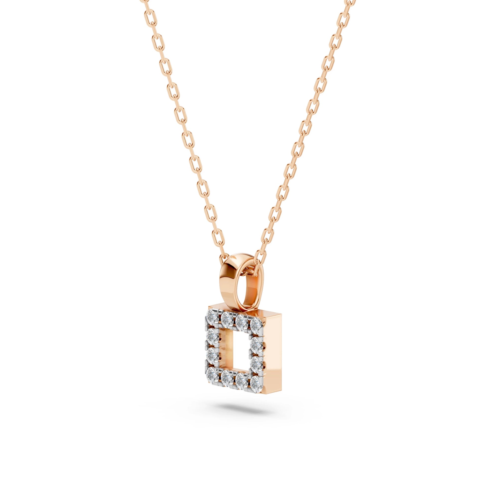 Minimalismus-Halskette (Rund), 0.06 ct — 104-10079