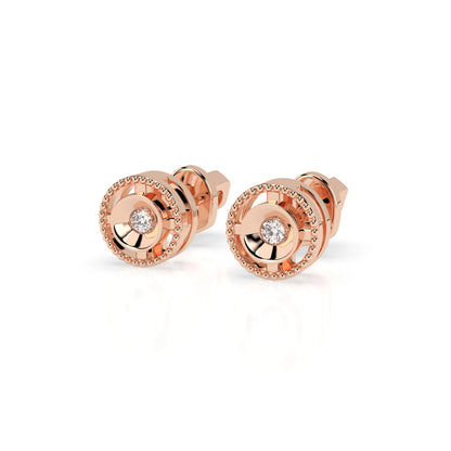 Minimalismus-Ohrringe (Rund), 0.04 ct — 102-10052
