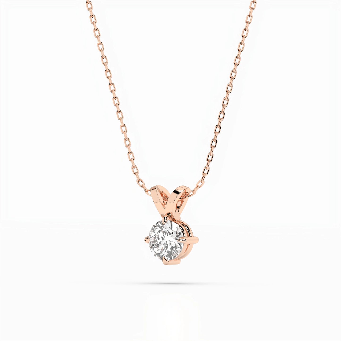 Solitär-Halskette (Rund), 0.3 ct — 104-10037(4.2)