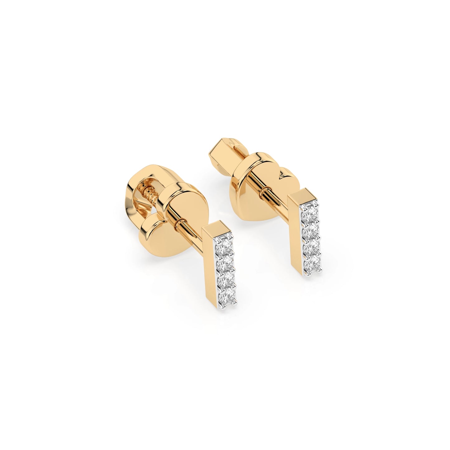 Minimalismus-Ohrringe (Rund), 0.08 ct — 102-10069