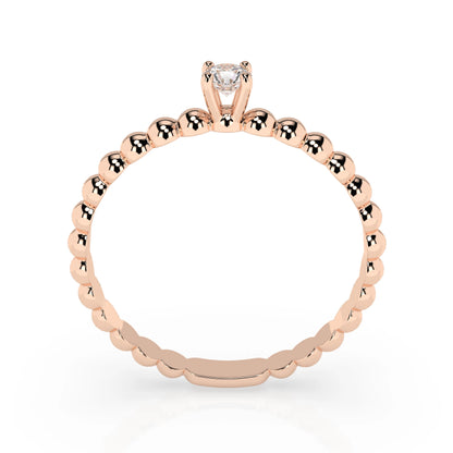 Solitär-Ring (Rund), 0.08 ct — 101-10039(2.7)