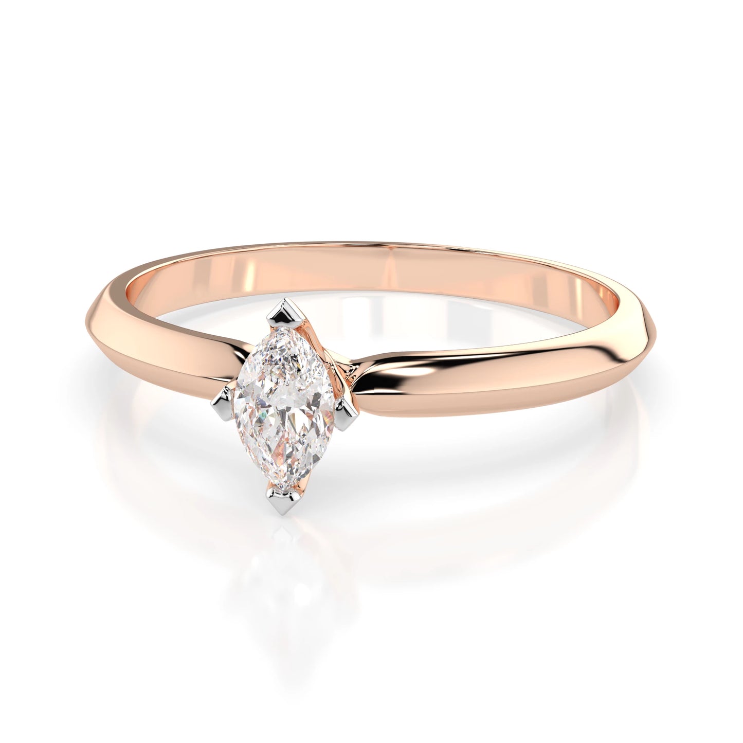 Solitär-Ring (Marquise), 0.15 ct — 101-10181/1(0.15)MARQUISE