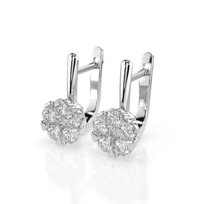 Illusion-Ohrringe (Rund), 0.3 ct — 102-10015/1(3.4)