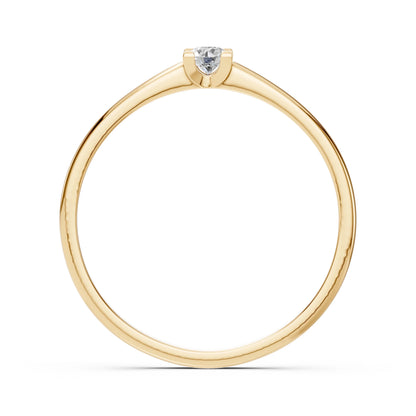 Solitär-Ring (Rund), 0.1 ct — 101-10117(3.0)