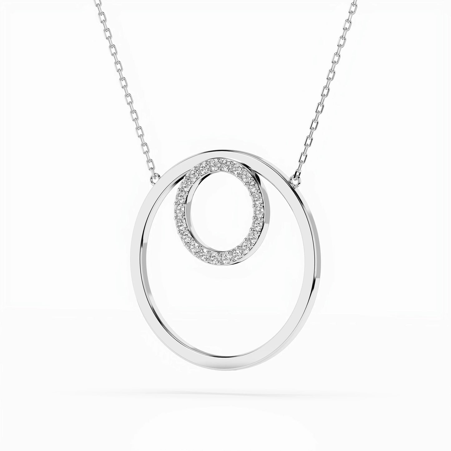 Minimalismus-Halskette (Rund), 0.13 ct — 104-10054