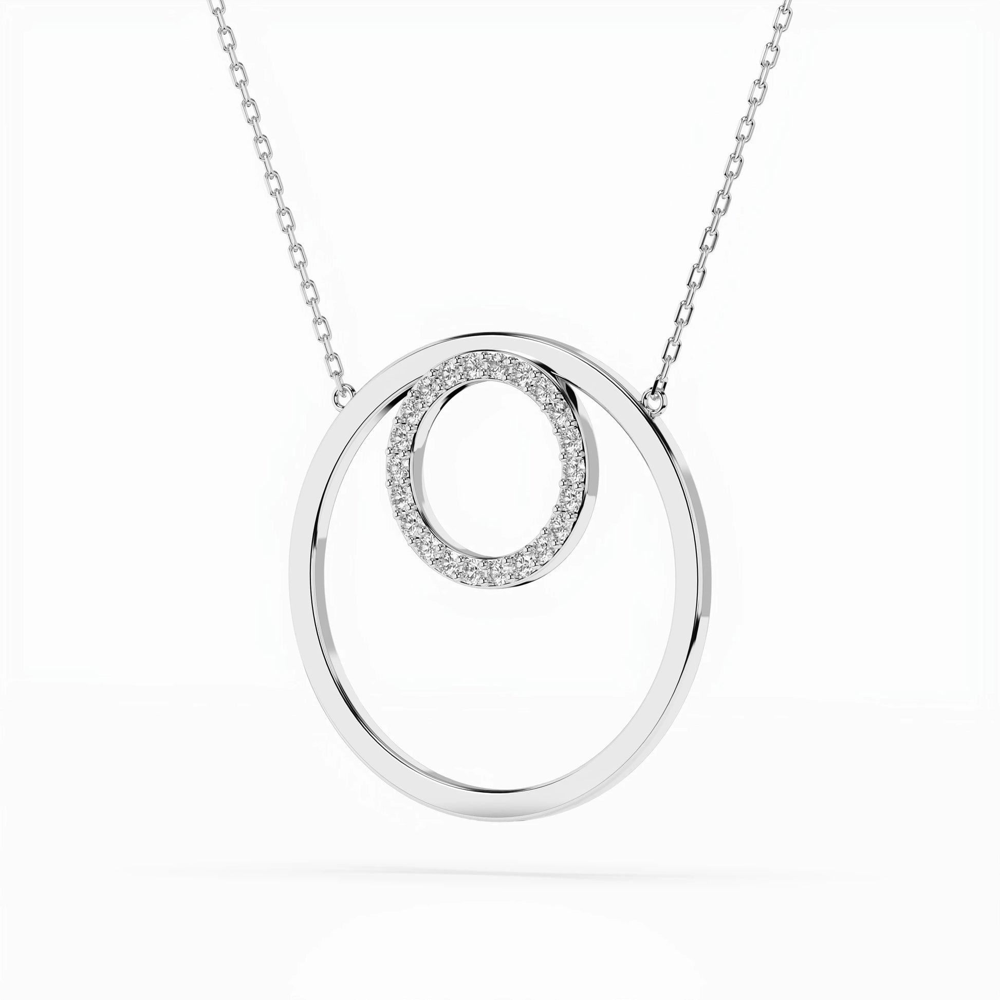Minimalismus-Halskette (Rund), 0.13 ct — 104-10054