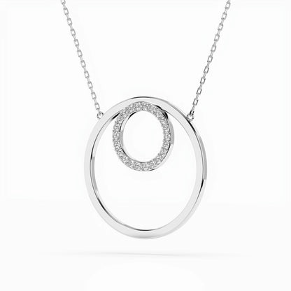 Minimalismus-Halskette (Rund), 0.13 ct — 104-10054