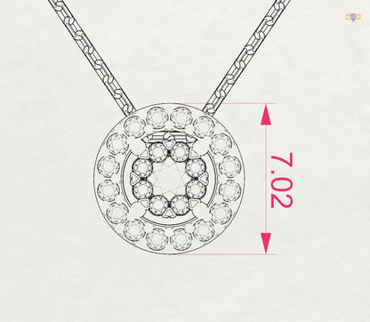 Illusion-Halskette (Rund), 0.06 ct — 104-10002(2.5)