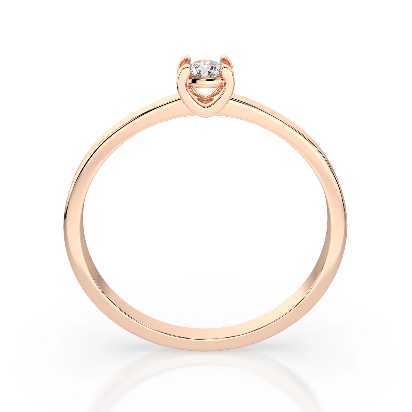 Solitär-Ring (Rund), 0.1 ct — 101-10022(3.0)
