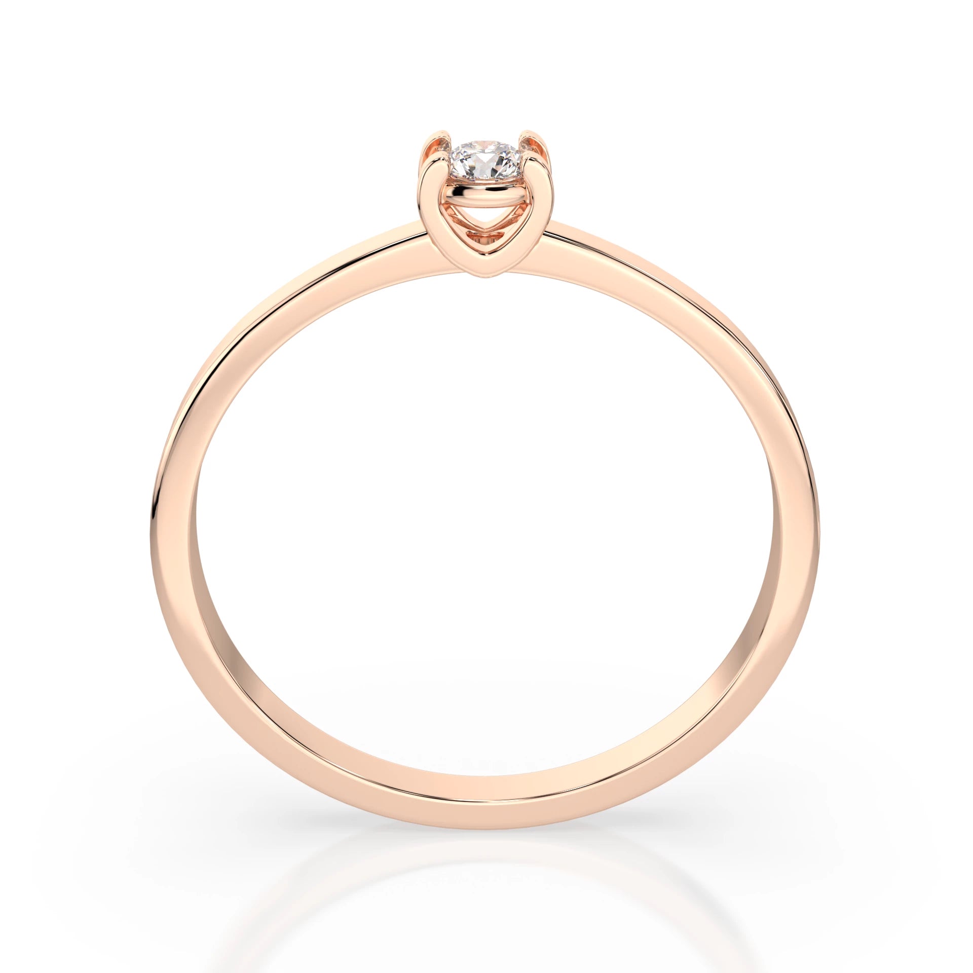 Solitär-Ring (Rund), 0.1 ct — 101-10022(3.0)