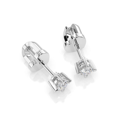Solitär-Schmetterling-Ohrringe (Rund), 0.2 ct — 102-10025(3.0)
